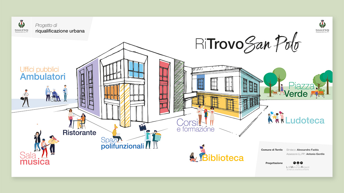 Torrile illustrazione infografica